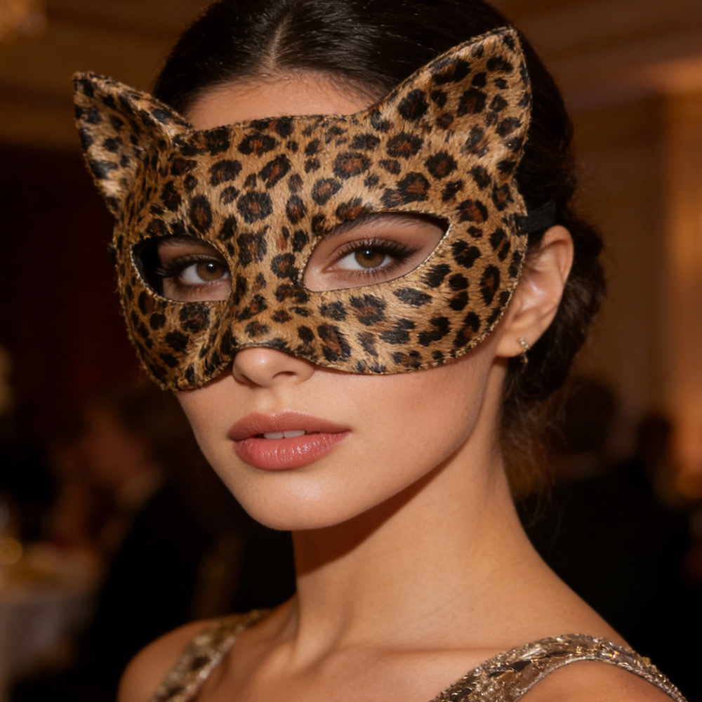 Respirator Half Face - Sexy Cat Eye Mask Leopard Pattern