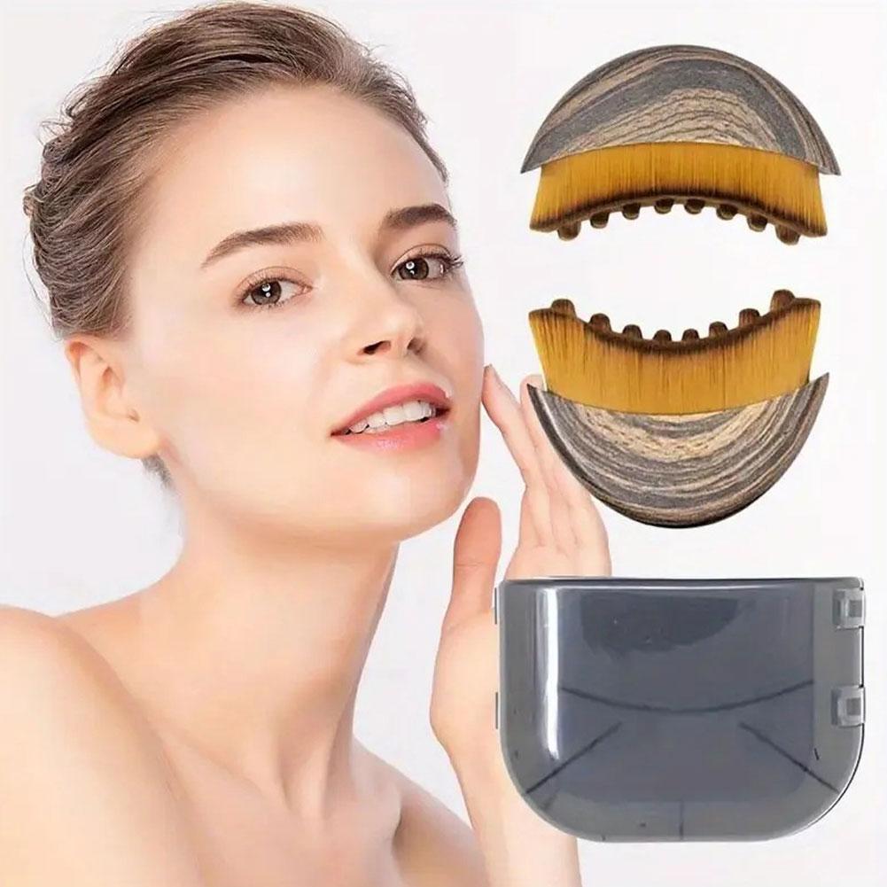 Face Mask Storage Box - Precision Facial Contour Brush for Natural