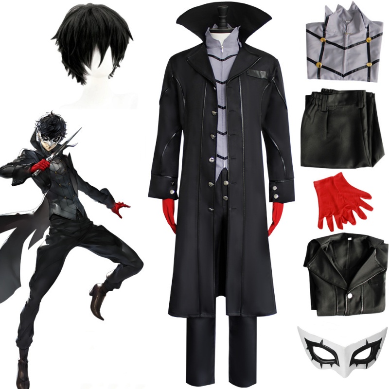 Anime Persona 5 Joker Cosplay  - مراجعة Black Face Mask Pack وسعره