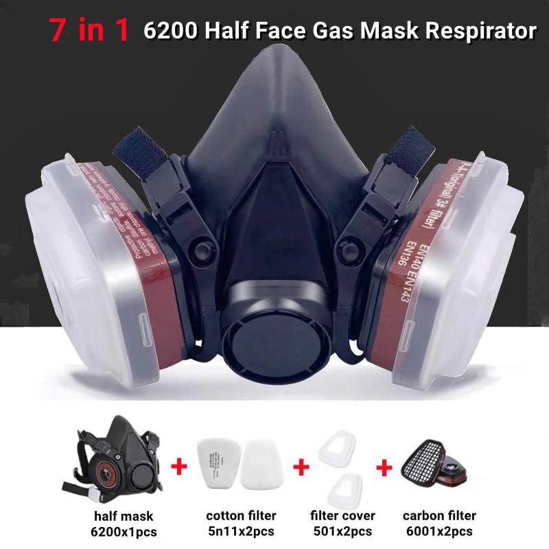 Dust Gas Mask Anti-fog Safety  - مراجعة Dust Mask Construction وسعره
