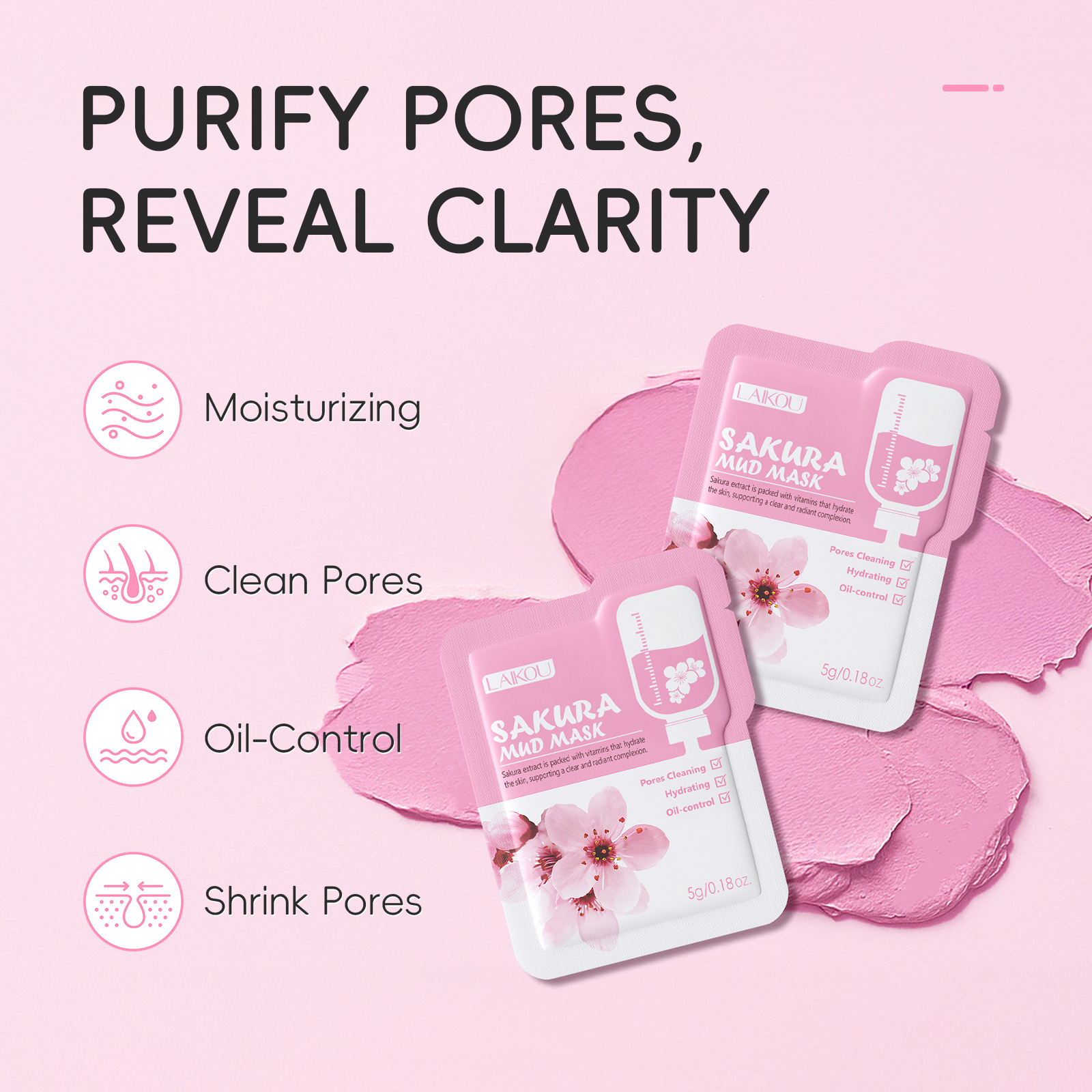 Laikou Sakura Clay Mask Trial  - مراجعة Dust Mask Construction وسعره
