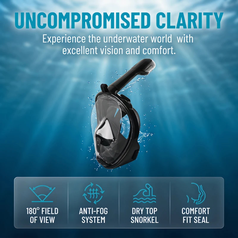 Underwater Scuba Anti Fog Full - مراجعة Anti Pollution Mask وسعره