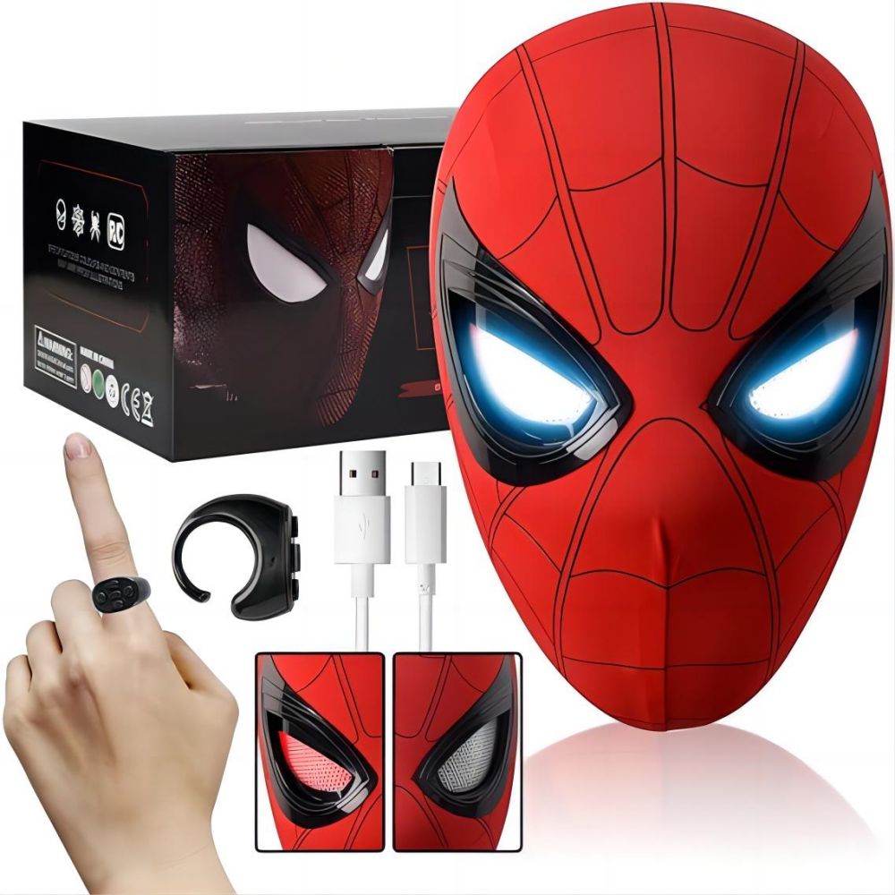 Movie Spidey Mask Eyes Glowing - مراجعة Kids Face Mask وسعره