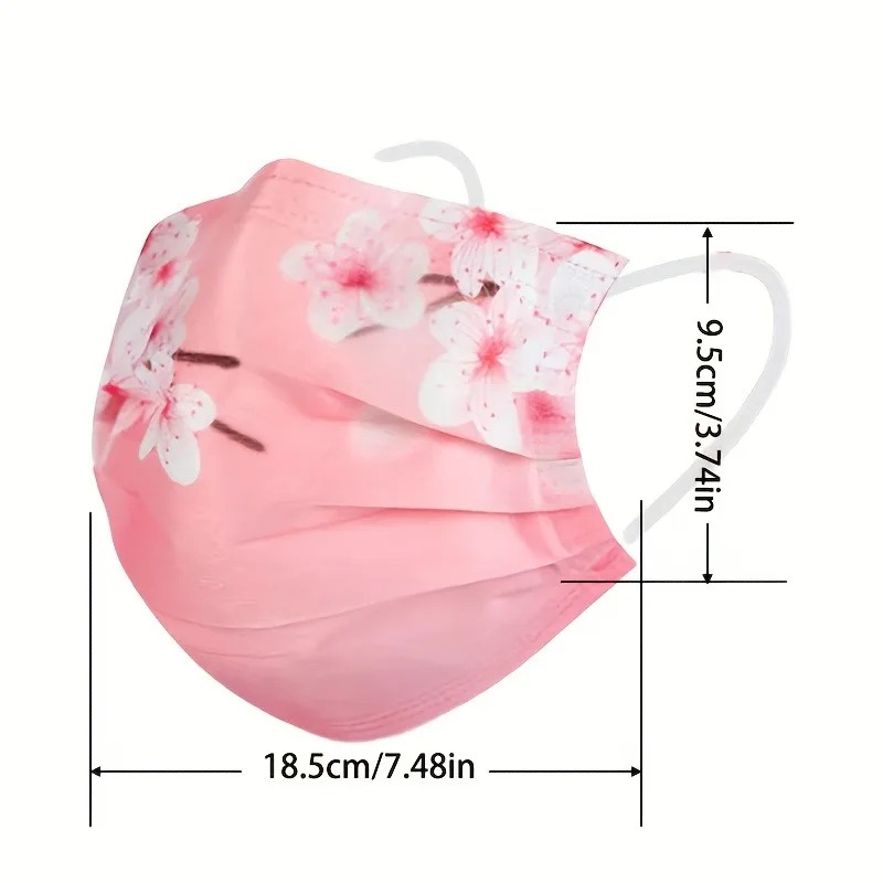 10pcs Floral Star Print Face M - مراجعة Cloth Face Mask Washable وسعره