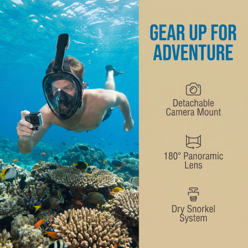 Safe Waterproof Snorkeling Div - مراجعة Anti Pollution Mask وسعره