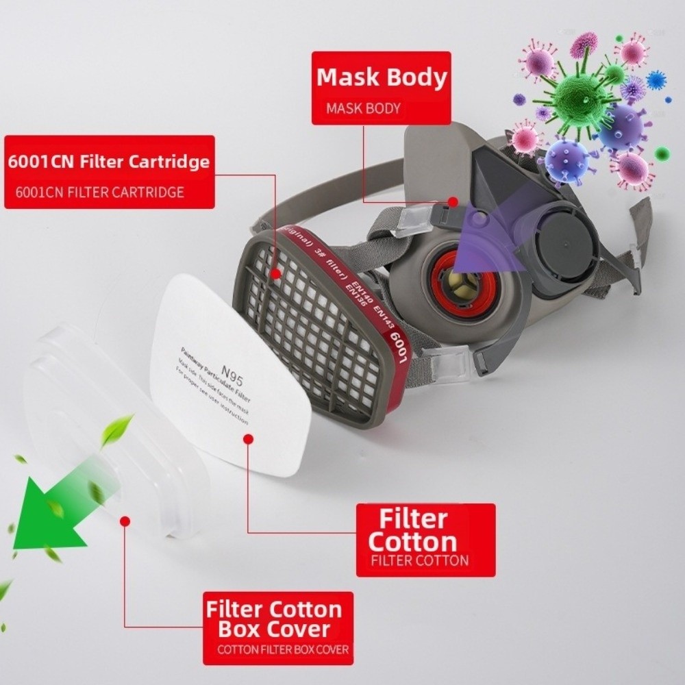 Reusable ‌Half-face Profession - مراجعة Respirator Half Face وسعره