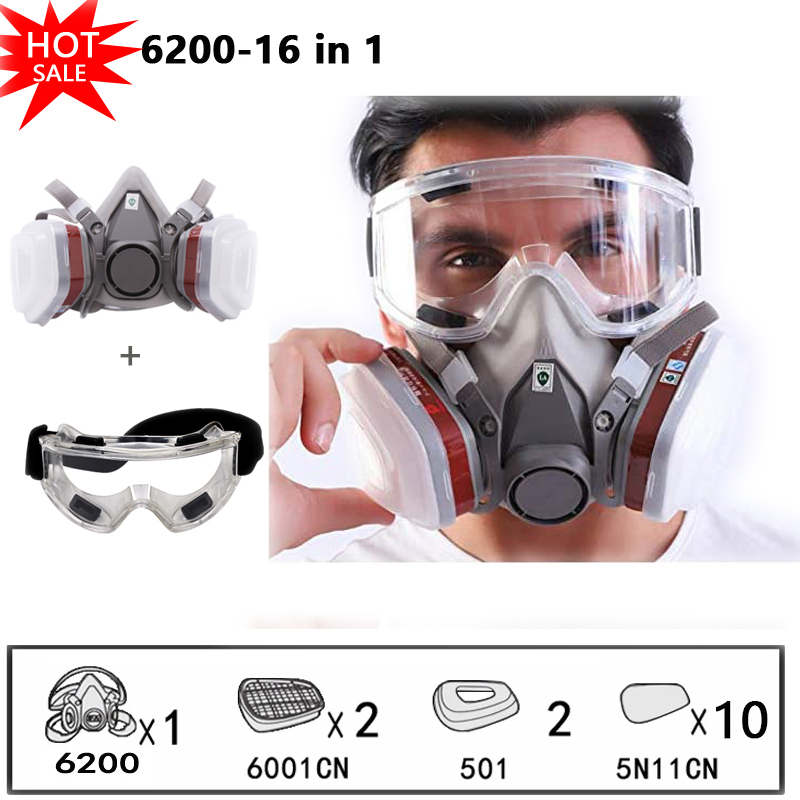 6200 Chemical Half Face Dustpr - مراجعة Dust Mask Construction وسعره