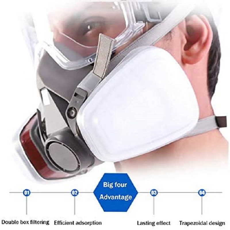 6200 Chemical Half Face Dustpr - مراجعة Dust Mask Construction وسعره