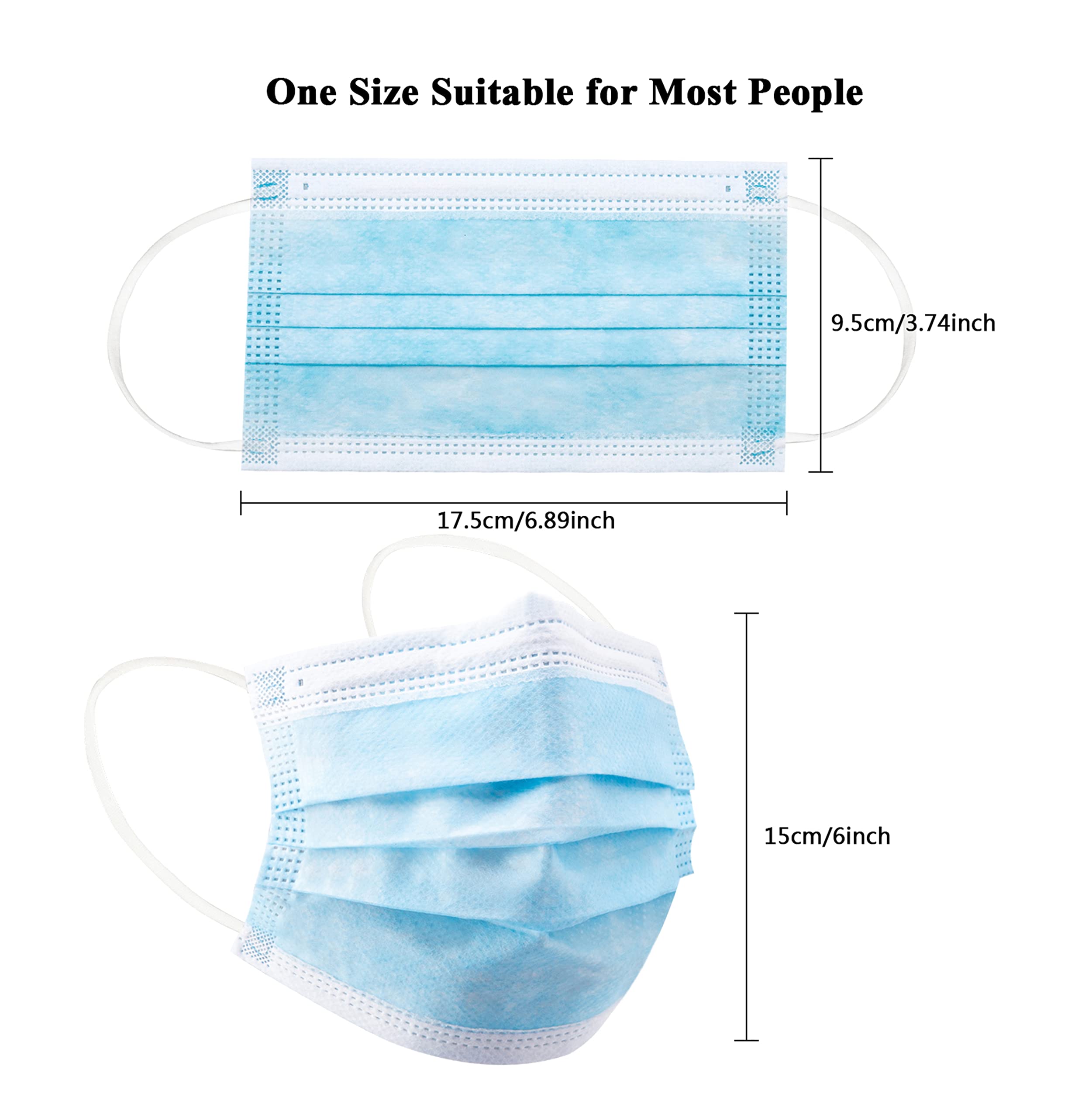 50/100 PCS Box Blue Face Masks - مراجعة Disposable Mask Blue وسعره