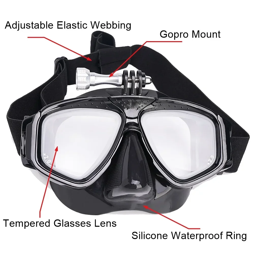 Scuba Diving Mask with Camera  - مراجعة Mask Lanyard Adjustable وسعره