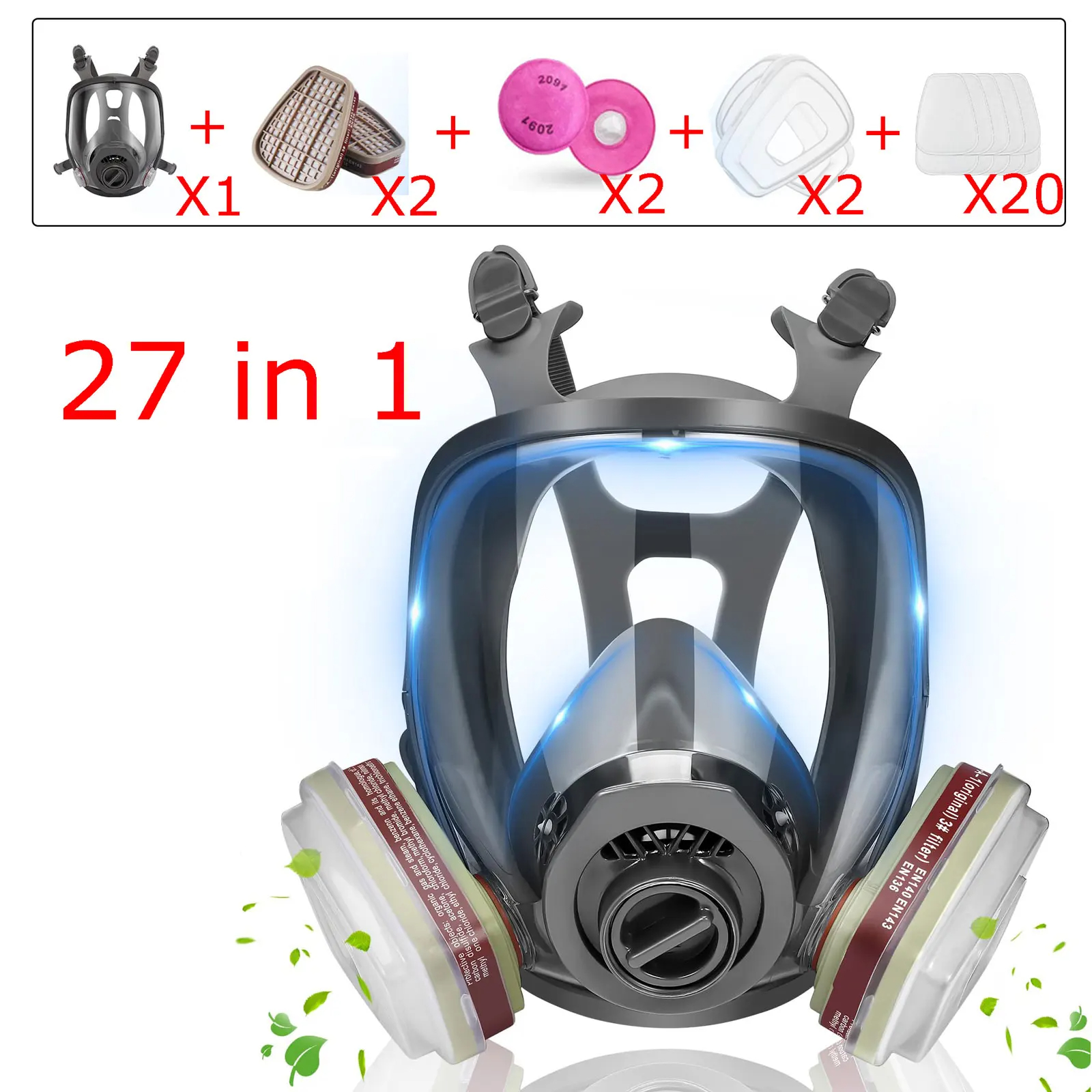 Full Face Gas Masks Survival C - مراجعة Dust Mask Construction وسعره