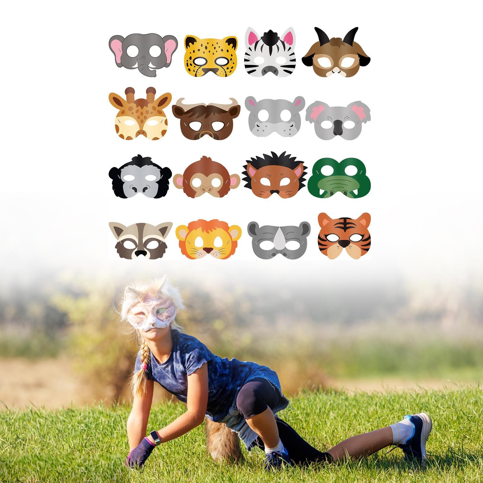 16 Pieces Animal Face Mask Cut - مراجعة Kids Face Mask وسعره