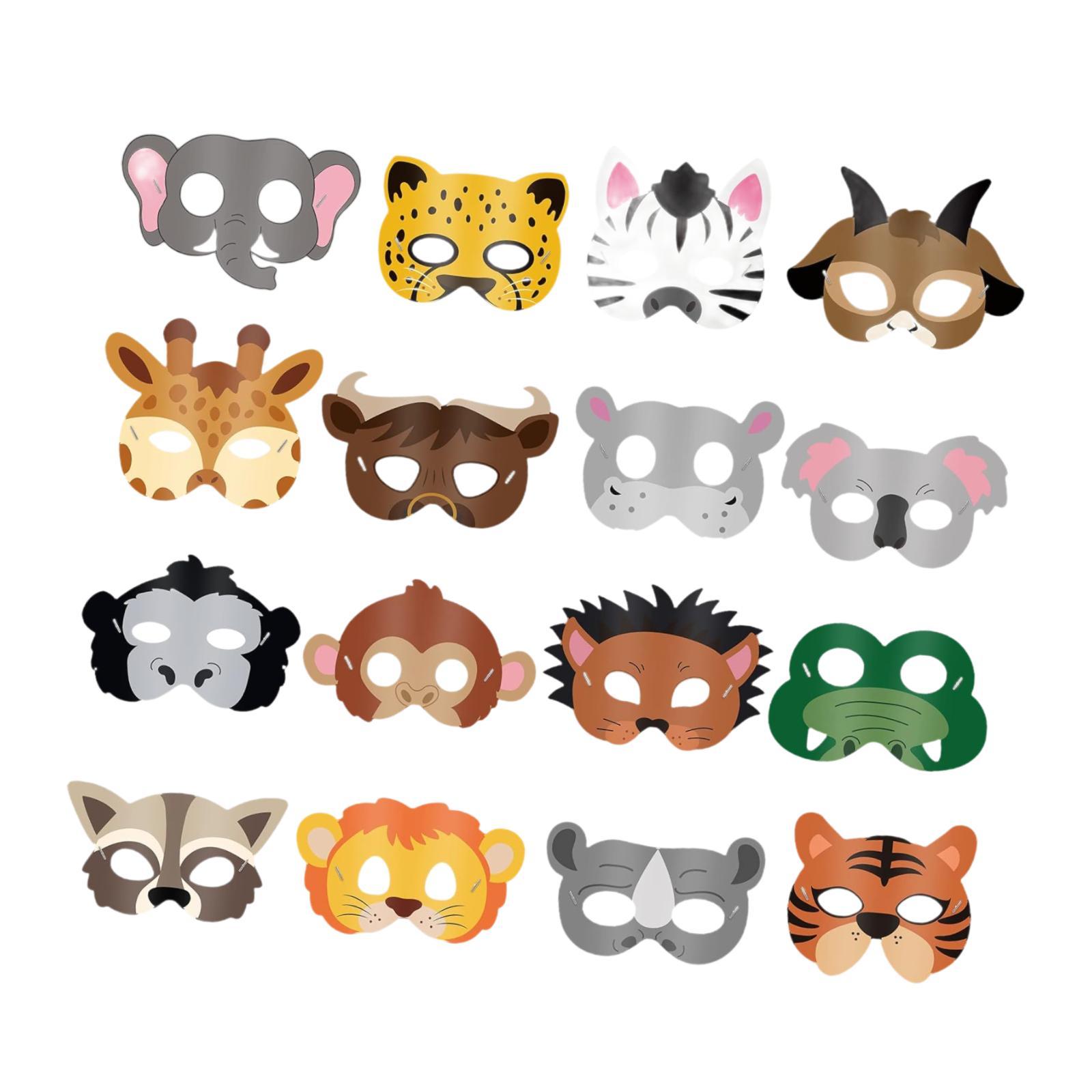 16 Pieces Animal Face Mask Cut - مراجعة Kids Face Mask وسعره