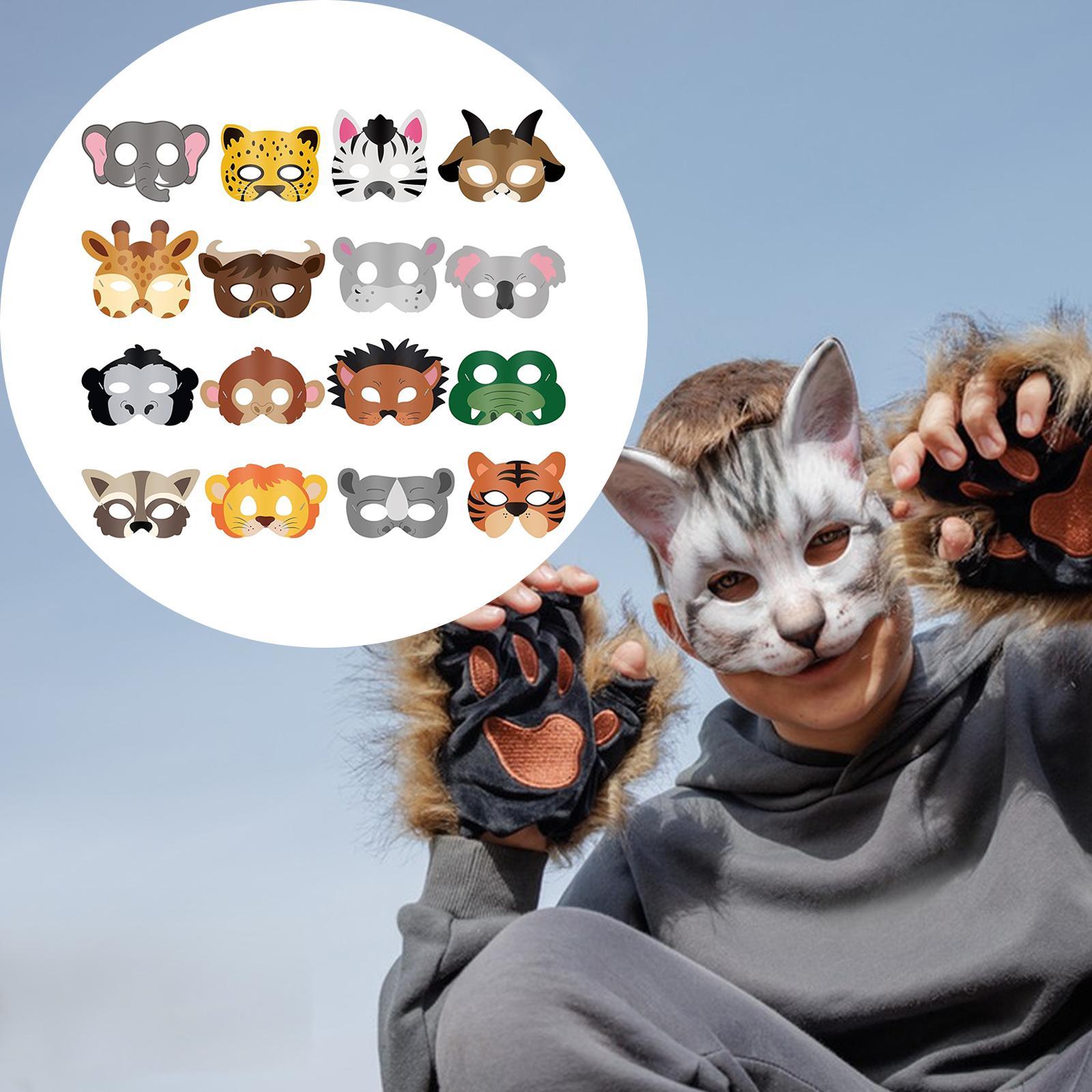 16 Pieces Animal Face Mask Cut - مراجعة Kids Face Mask وسعره