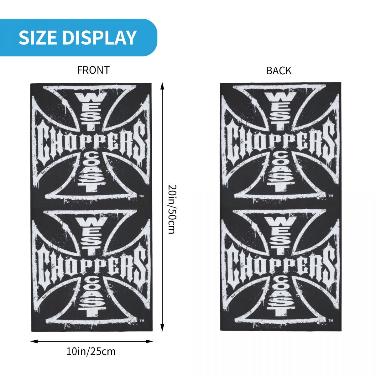 West Coast Iron Cross Choppers - مراجعة Neck Gaiter Face Cover وسعره