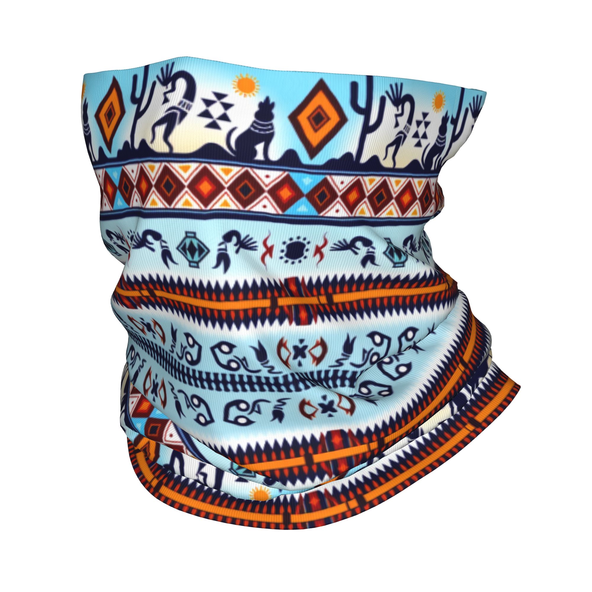 Custom Kokopelli Hohokam Treas - مراجعة Neck Gaiter Face Cover وسعره