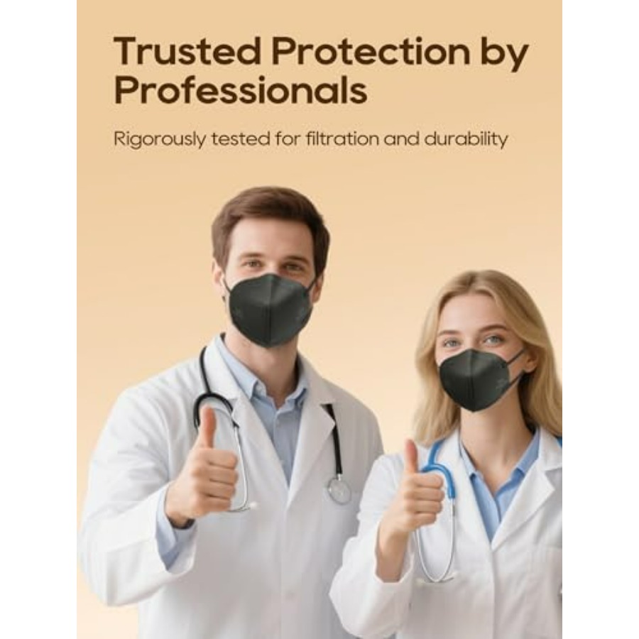 KN95 Face Masks 50 Pack for Ad - مراجعة Black Face Mask Pack وسعره